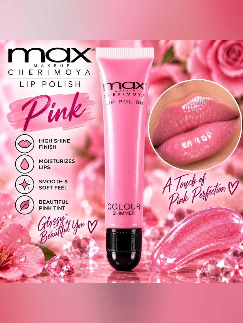 Pink Lip Polish - Shimmer Gloss